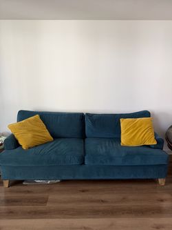 Blue Living Spaces Sofa w/ Pillows