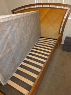 California King bed. Matress. 2 extra boxes. 2 Night stands. Mirrored dressing