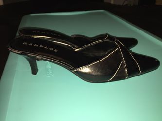 Size Ten Pointed Toe Kitten-Heeled Pumps