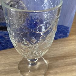 copa con pedestal, princess house coleccion fantasia 