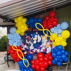 Sonic Balloon Garland Message Me For Price 