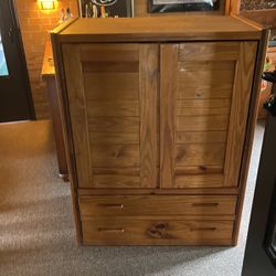 Cargo Solid Wood Entertainment Cabinet