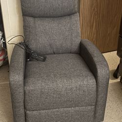 Reclining Massage Chair Gray Color 