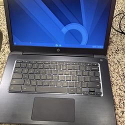 Hp Chromebook 14-inch AMD A4 -9120C 4GB Blue With Charger Works Great