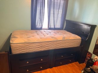 Twin Captain Bed with Matress