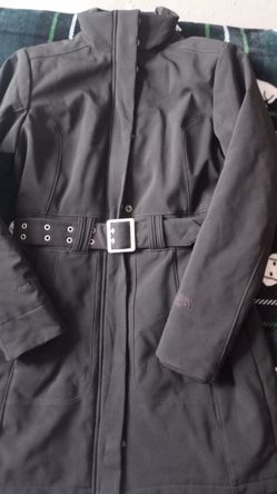 Womens Long Black Belted Coat