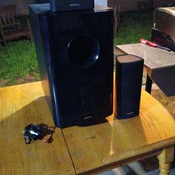 Onkyo Subwoofer With Two Side Voice Speakers