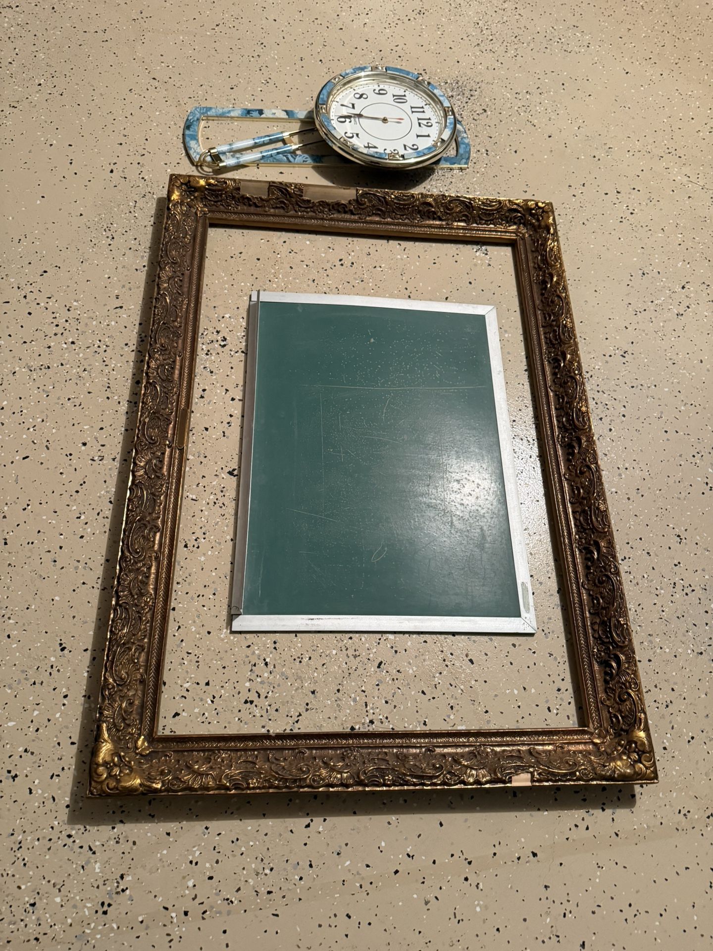 Frame. Chalkboard. Clock.  FREE