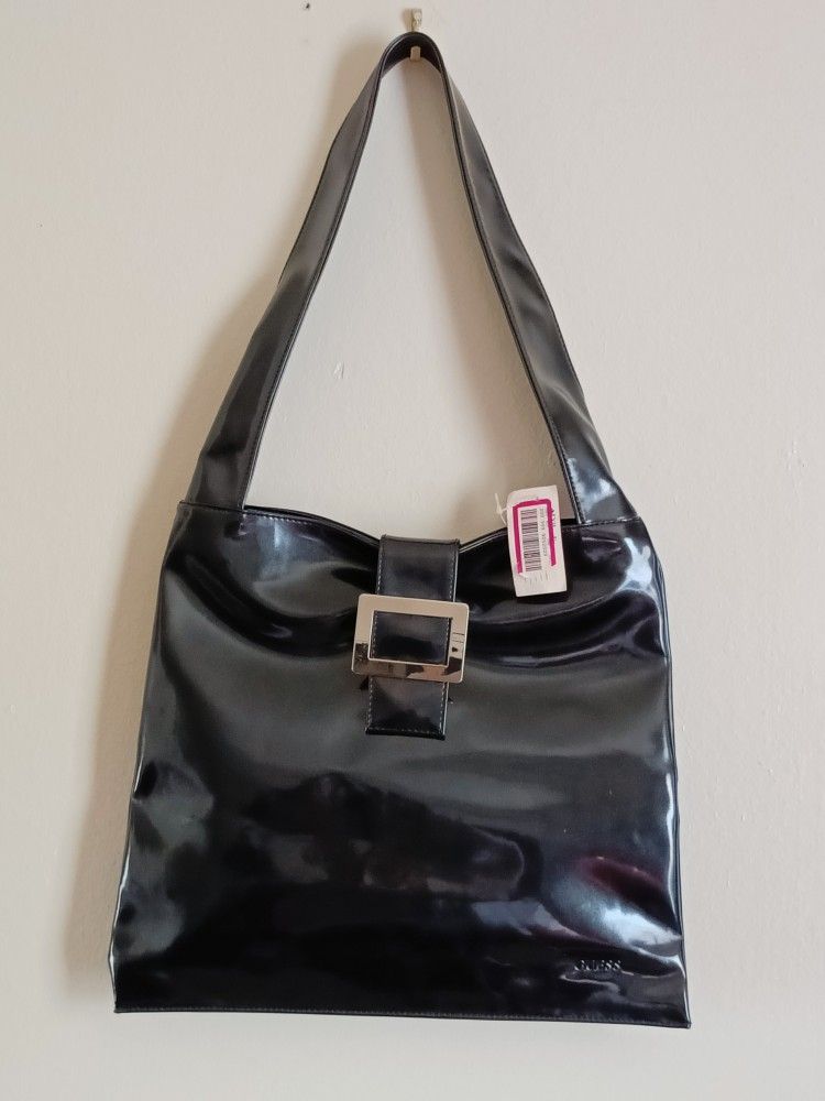  "NWT" Guess Black Leather Type Purse.