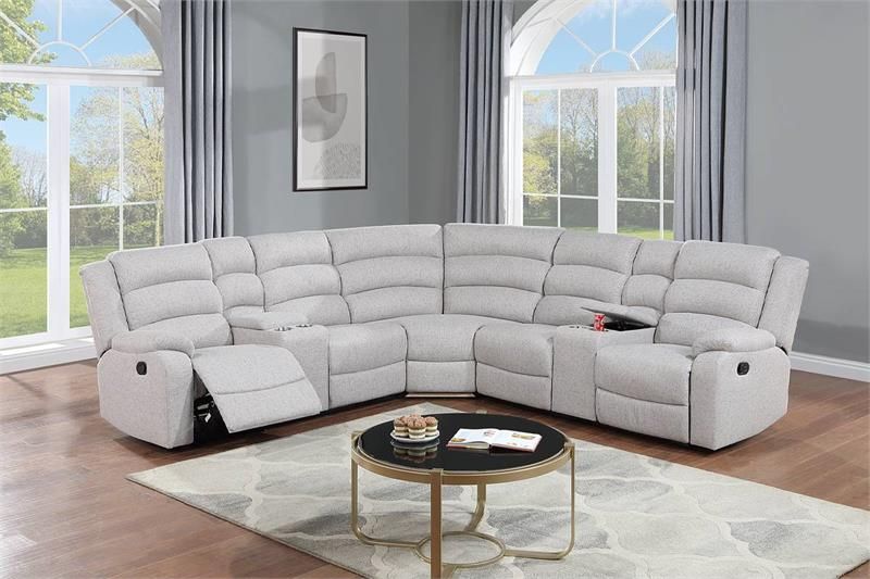 Recliner Sectional – Ivory Color