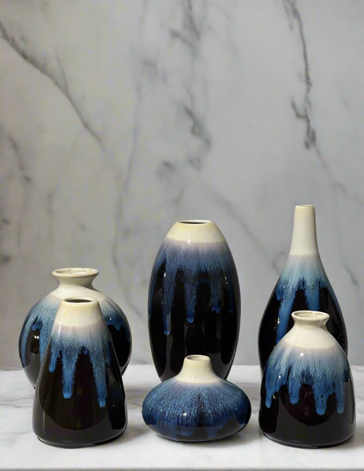 Ceramic Decorative Flower Pot (Set Of 6)