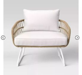 Southport Patio Chair: Weather-Resistant Wicker, Steel Frame, Cushioned - Threshold