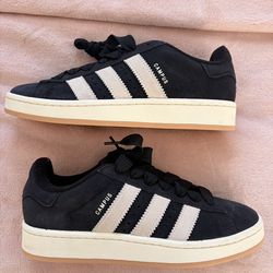 black & white adidas campus