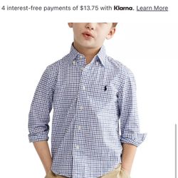 POLO RALPH LAUREN Toddler and Little Boys Plaid Cotton Shirt
