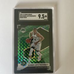 2020-21 Panini Mosaic Giannis Antetokounmpo 80 Green Prizm