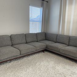 Grey Midcentury Modern Sectional