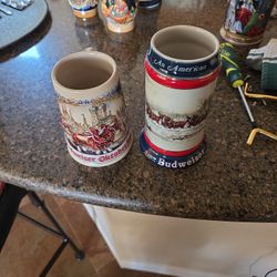 2 Budweiser Steins