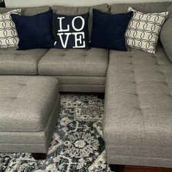 Gray Sectional Sofa Couch Like New