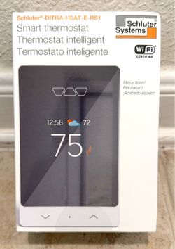 Schluter Systems Dual-voltage Ditra-Heat-E-RS1 Touchscreen Wi-Fi Programmable thermostat Brand New