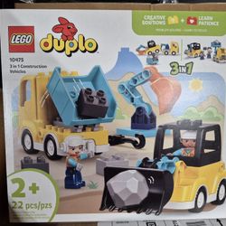 LEGO DUPLO Town 3 in 1 Construction Vehicles Toys 