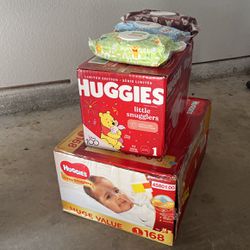 Huggies Size 1 And Wipes