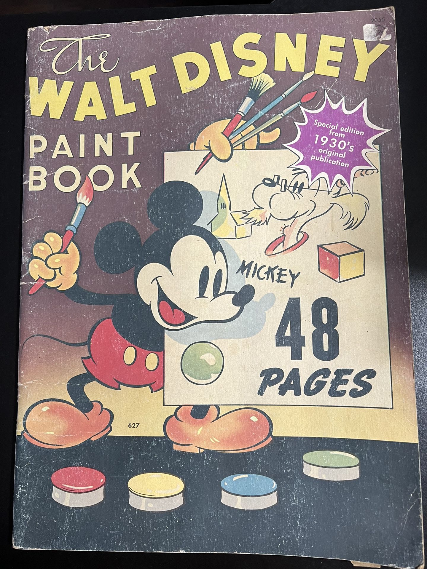 Vintage Large 1975 Walt Disney 1937 Paint Book Reprint