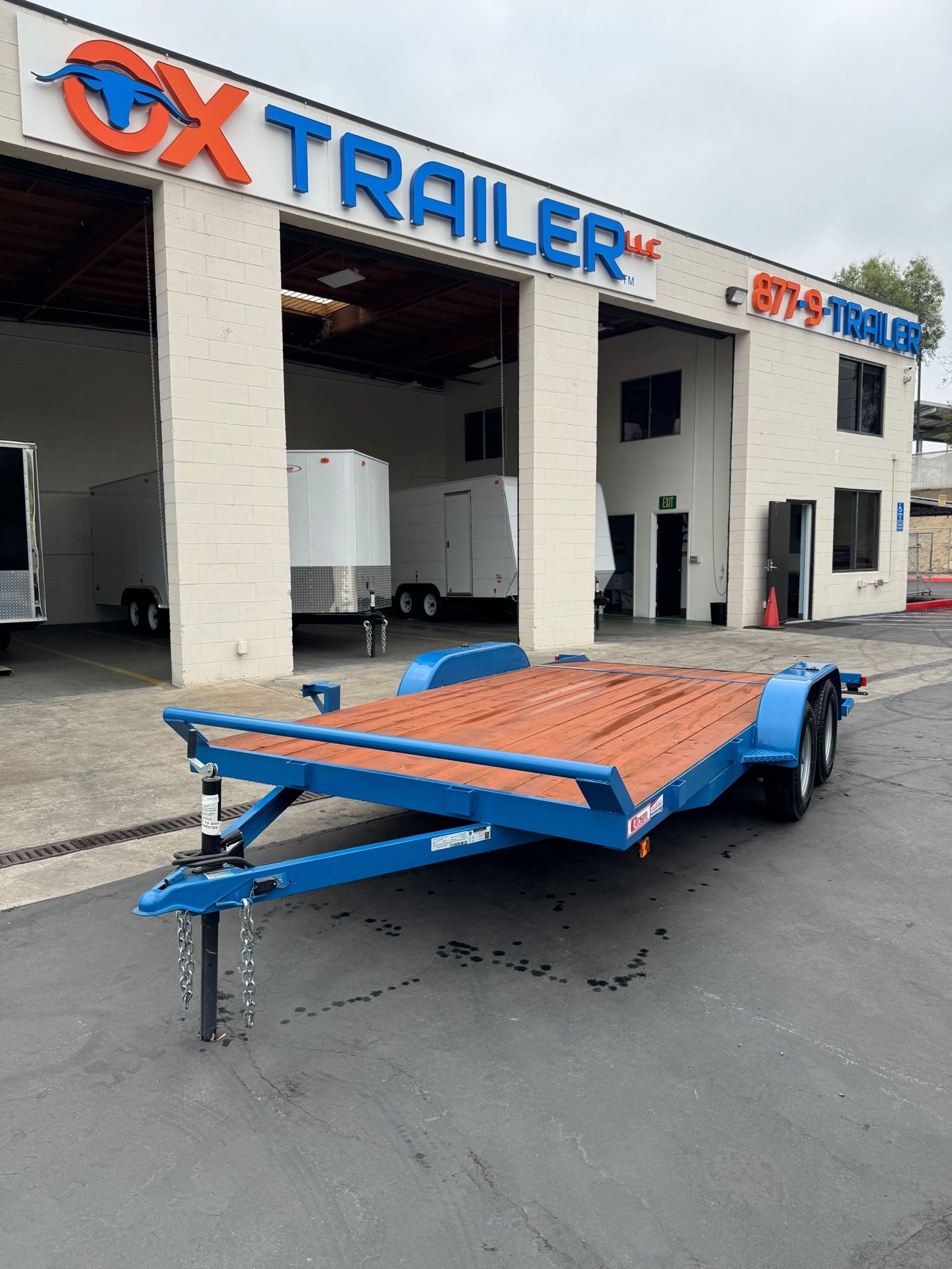 2025 Carson Standard Car Hauler Blue 7x16 7k GVWR