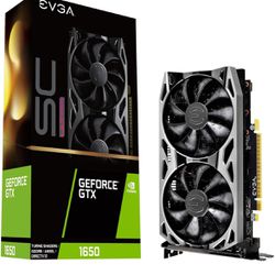 EVGA GeForce GTX 1650 SC Ultra Gaming GDDR6, 04G-P4-1257-KR, 4GB GDDR6, Dual Fan, Metal Backplate