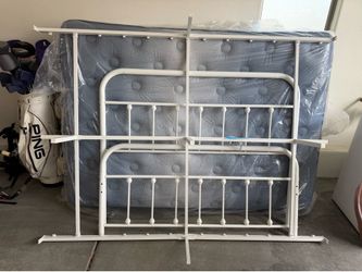 Full sized bed frame & Serta Mattress