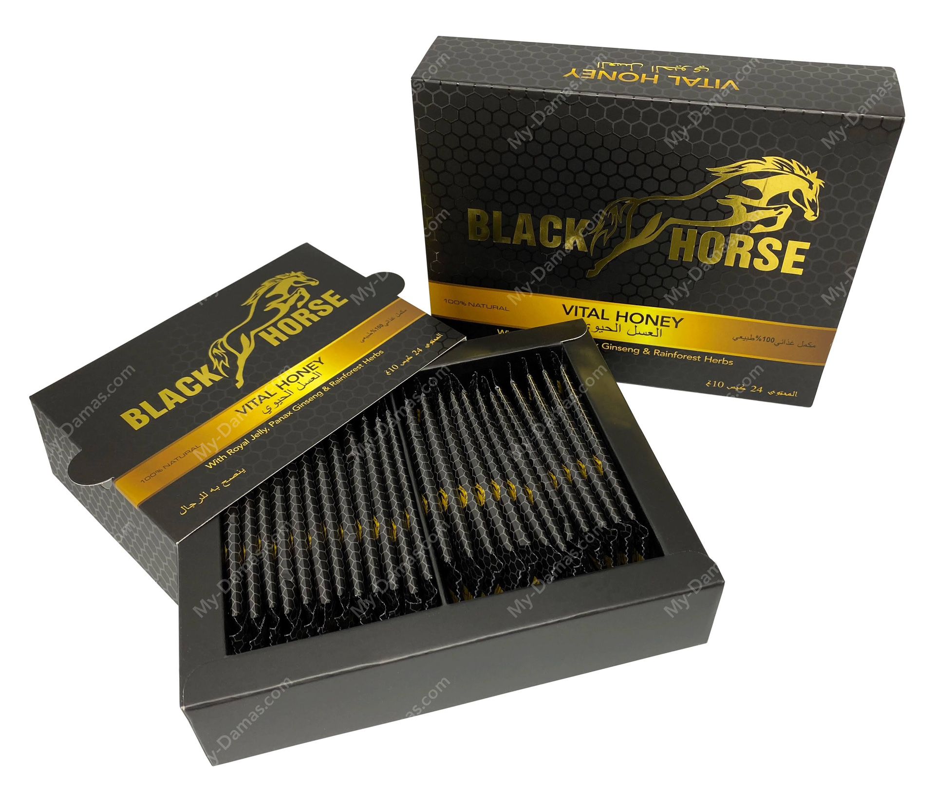 BLACK HORSE ORGANIC HONEY WITH NATURAL JELLY BEE POLLEN- MEN (PACK OF 24  SACHET for Sale in Jersey City, NJ - OfferUp