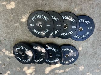 Rogue Bumper Plates Weight Set - 250 lbs total