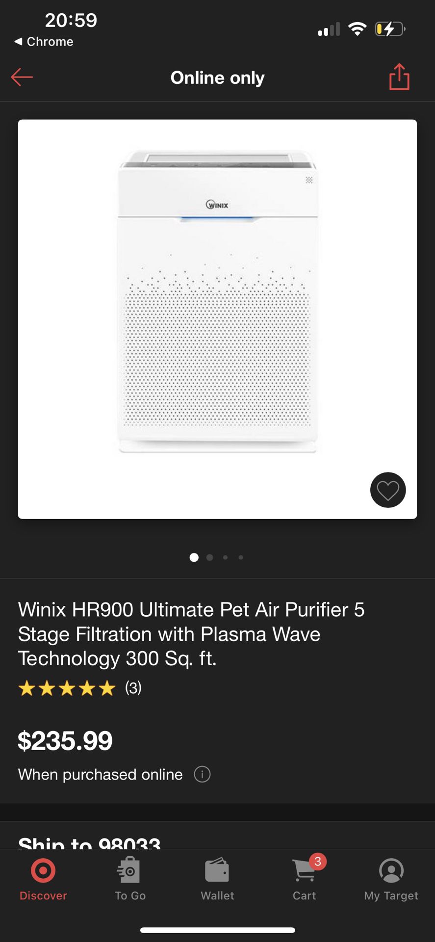 Winix HR900 Pet Air Purifier
