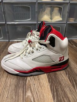 Nike Air Jordan 5 Retro OG Fire Red Size 8.5 Black Tongue