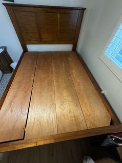 Wooden Bed Frame W/ Storage & Headboard
