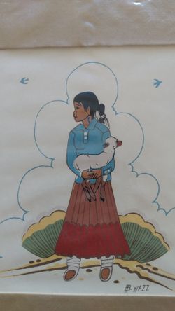 Original artwork native American Indian Beatien Yazz signed original