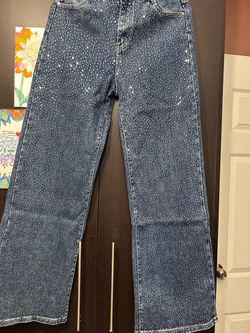 Nina Rossi Blue Sequin Denim Jeans