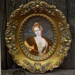Vintage Cameo Creation Bubble glass Potrait Frame Countess Hohnstein 