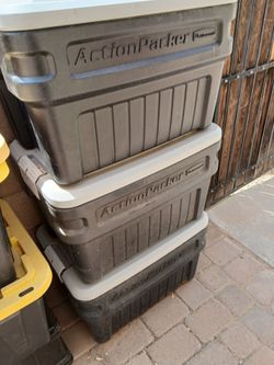 3RUBBERMAID AVTION PACKERS STORAGE TUBS