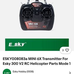 New Mini 6X Transmitter For RC Helicopters