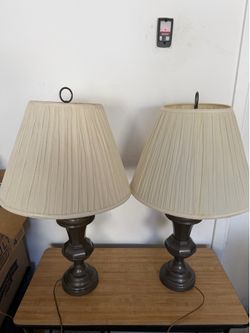 Vintage Mid-Century Brass Table Lamps - Matching Pair (Stiffel Style)
