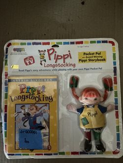 Omega Toy Pippi Longstocking Doll with Book Collectible Figure Set Brand New