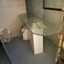 Travertine Table Set