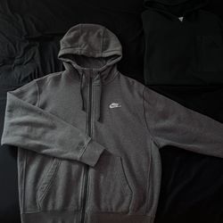 (Large) NIKE CLUB FLEECE FZ HOODY - MENS