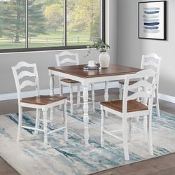 Counter Height Brown And White Dining Set Brand New In Box Firm Price $390