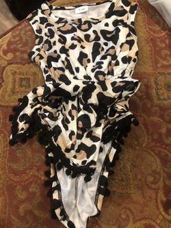 Leopard Print Baby Girl Romper