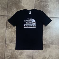 Supreme The North Face Metallic Logo T-shirt Black SS18 Size Medium