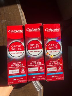 Colgate toothpaste Optic white pro series
