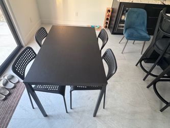 IKEA Dining Table and Chairs (4)