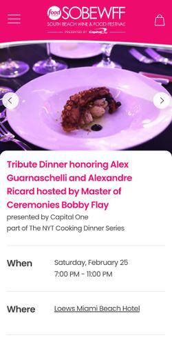 SOBE WINE AND FOOD TRIBUTE DINNER