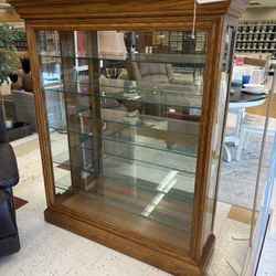 5 Tier Glass Curio Display Cabinet 